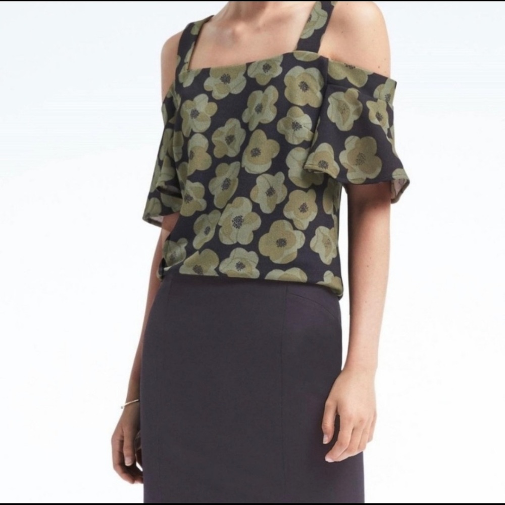 Banana Republic Cold Shoulder Blouse